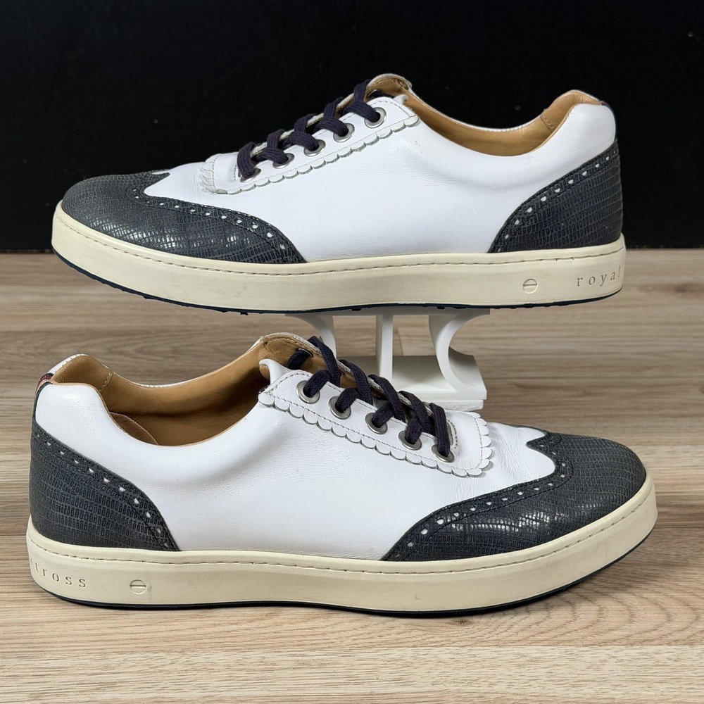 Royal Albartross Golf Shoes Womens 10 10.5 White Gray Leather Primrose Portugal